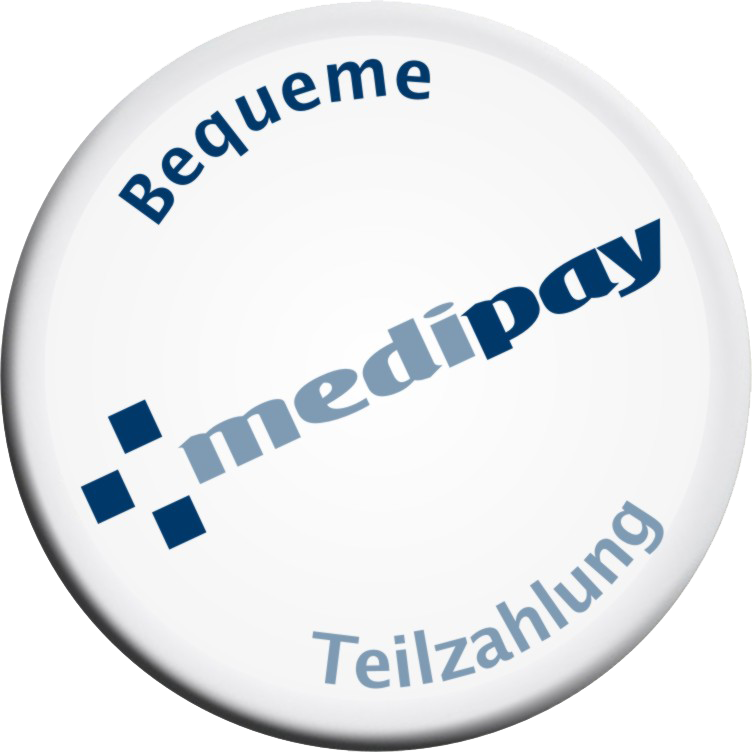 Grafik "Bequeme Teilzahlung" mit medipay-Logo